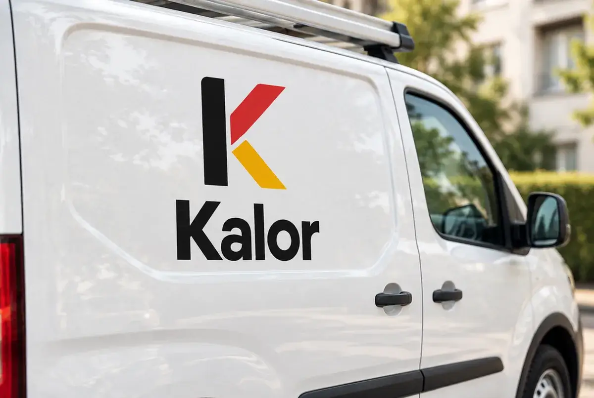 Logo de chauffagiste pour généraliste fonctionnel, sur camion
