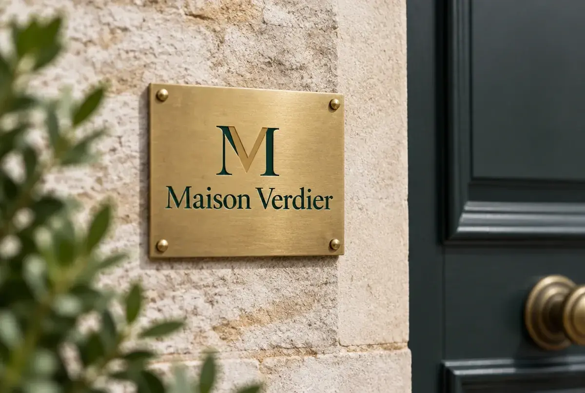 Logo de couvreur pour toitures haut de gamme, maisons de maître, sur devis