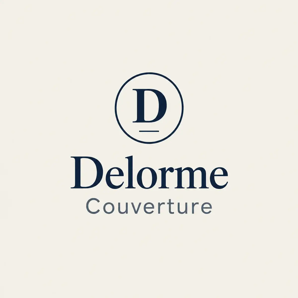 Logo de couvreur pour entreprise ancienne, sérieux sans effet