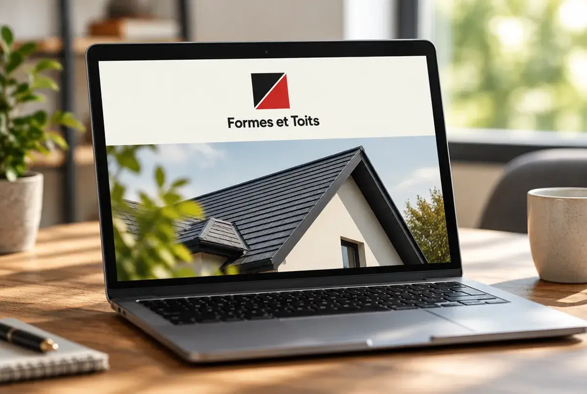 Logo de couvreur pour couvreur-architecte, toits contemporains, sur site