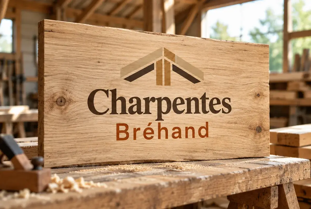 Logo de couvreur pour charpentier-couvreur, combles aménagés, sur camion
