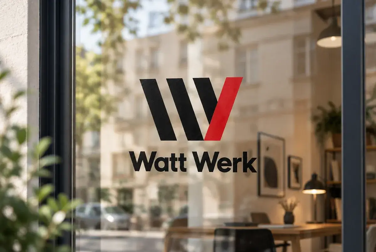 Logo d'électricien pour l'électricien des architectes et des amateurs de design, sur devanture