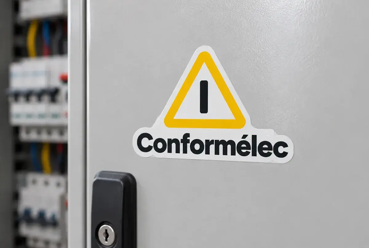 Logo d'électricien pour l'expert en conformité et mise en sécurité, sur rapports de diagnostic