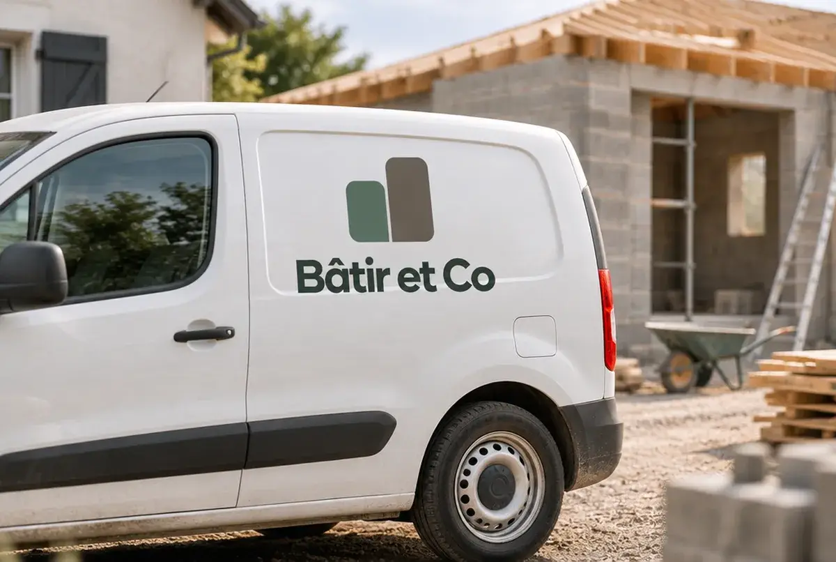 Logo de maçon pour la petite équipe qui fait des extensions de maisons familiales, sur fiche google