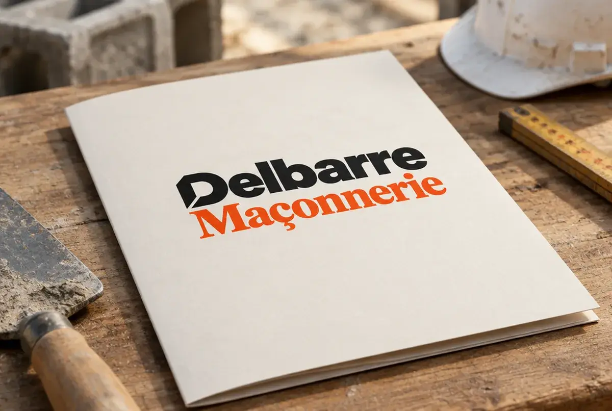 Logo de maçon pour le généraliste de ville qui fait tout et le dit, sur camion