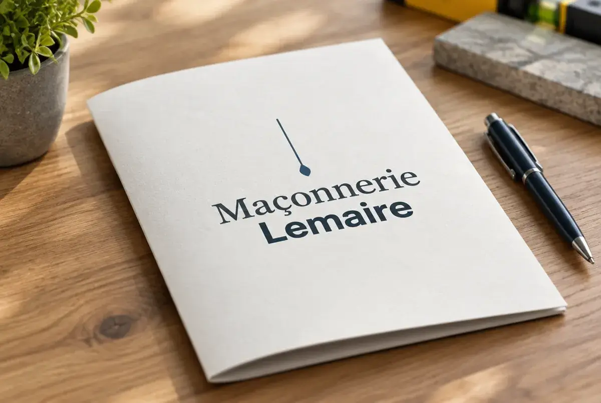 Logo de maçon pour l'entreprise sérieuse qui veut rassurer sans en faire trop, sur devis