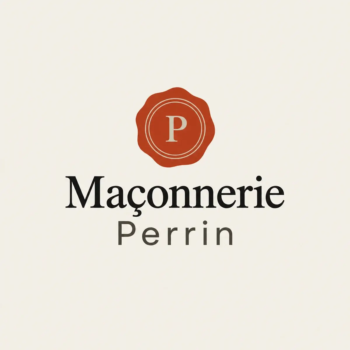 Logo de maçon pour le rénovateur de brique et de silex, installé depuis longtemps