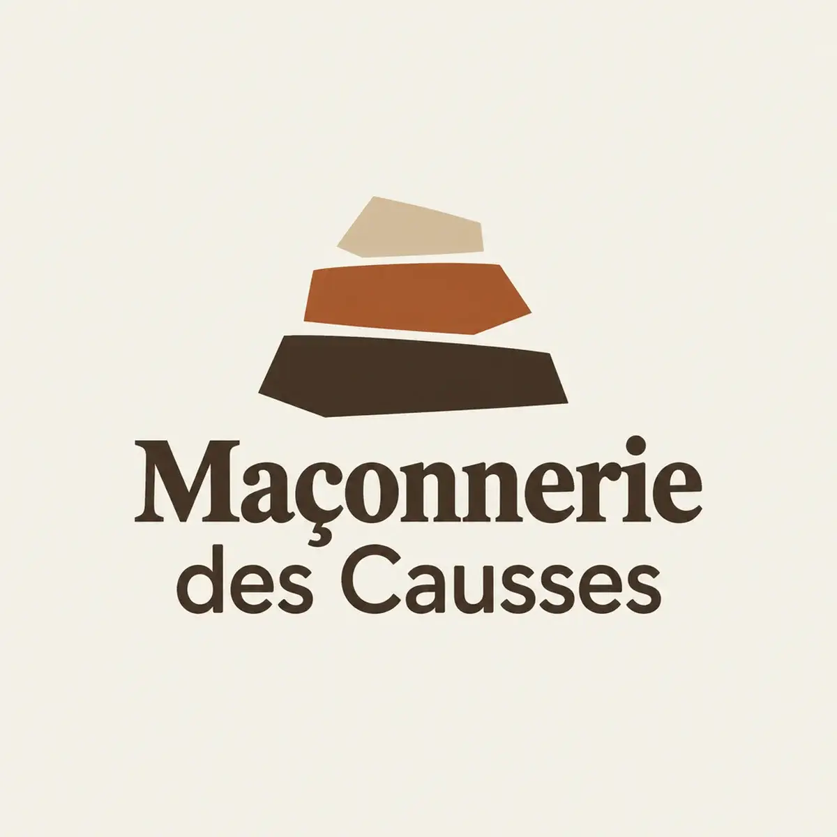 Logo de maçon pour le maçon de la pierre de pays et de la pierre sèche