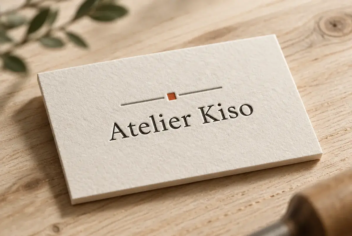 Logo de menuisier pour ébéniste agenceur haut de gamme en centre-ville, sur devis