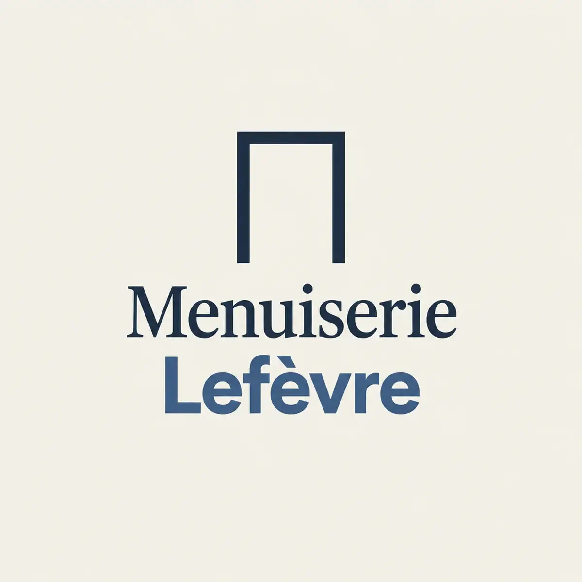 Logo de menuisier pour entreprise installée depuis 25 ans, clientèle fidèle