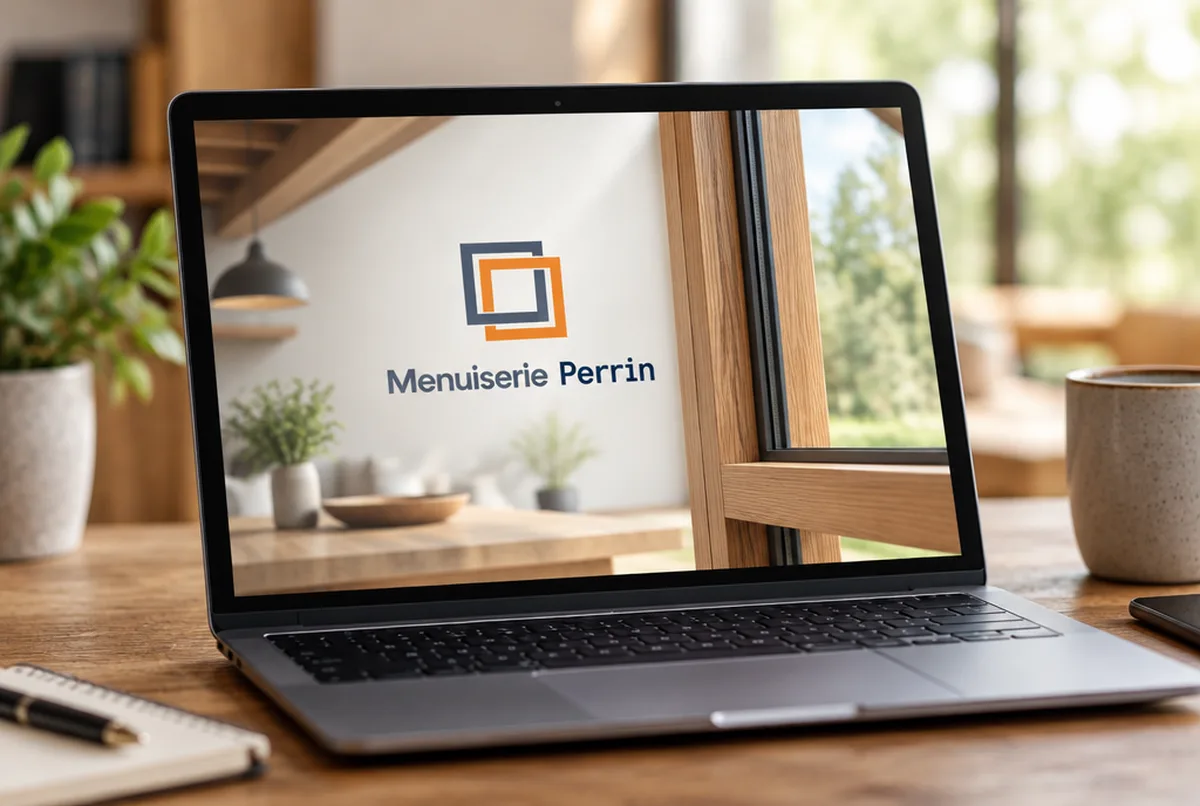 Logo de menuisier pour poseur RGE qui monte les dossiers d'aides, sur site