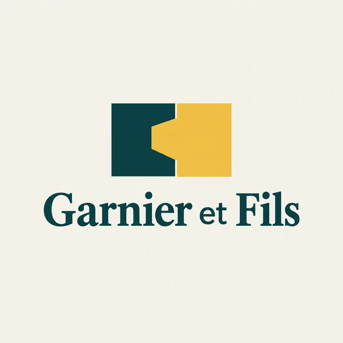 Logo de menuisier pour entreprise familiale, père et fils