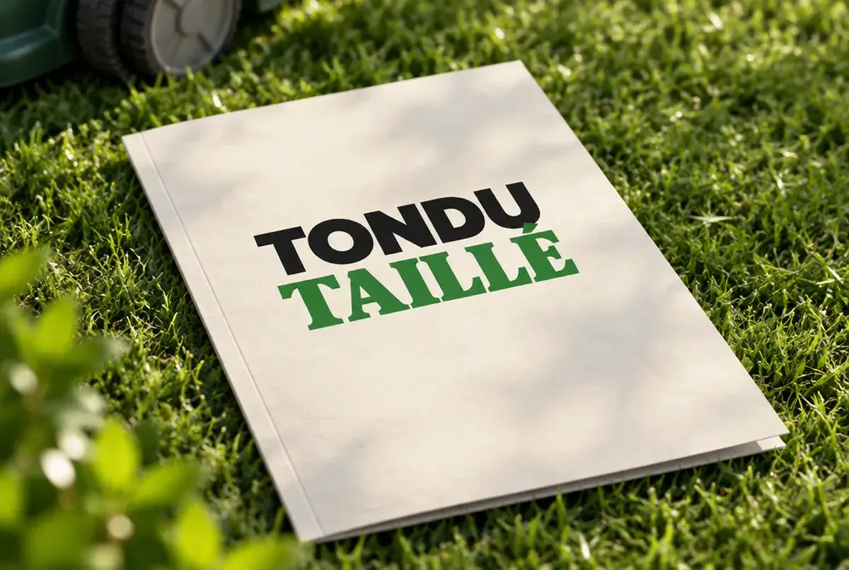 Logo de paysagiste pour entretien en ville, ton direct, sur flyer