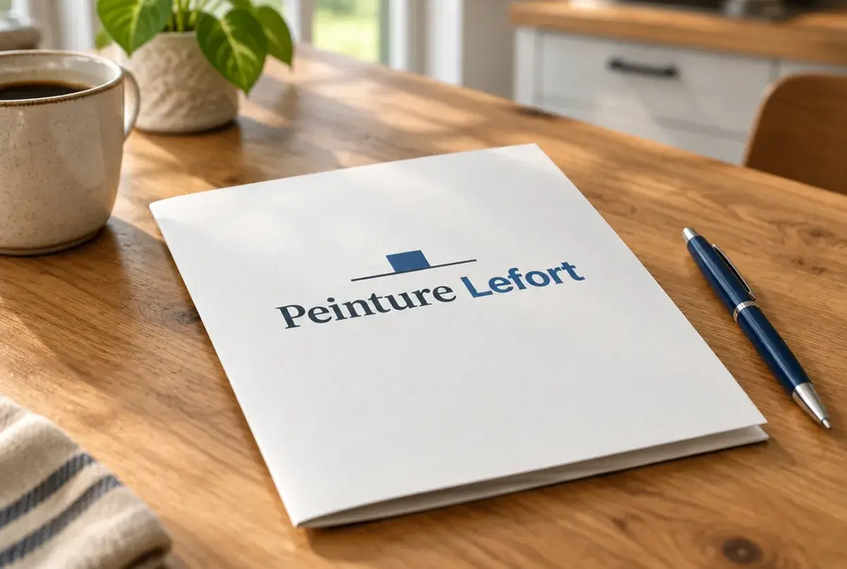Logo de peintre en bâtiment pour peintre familial rassurant, formulaire de rappel, sur devis