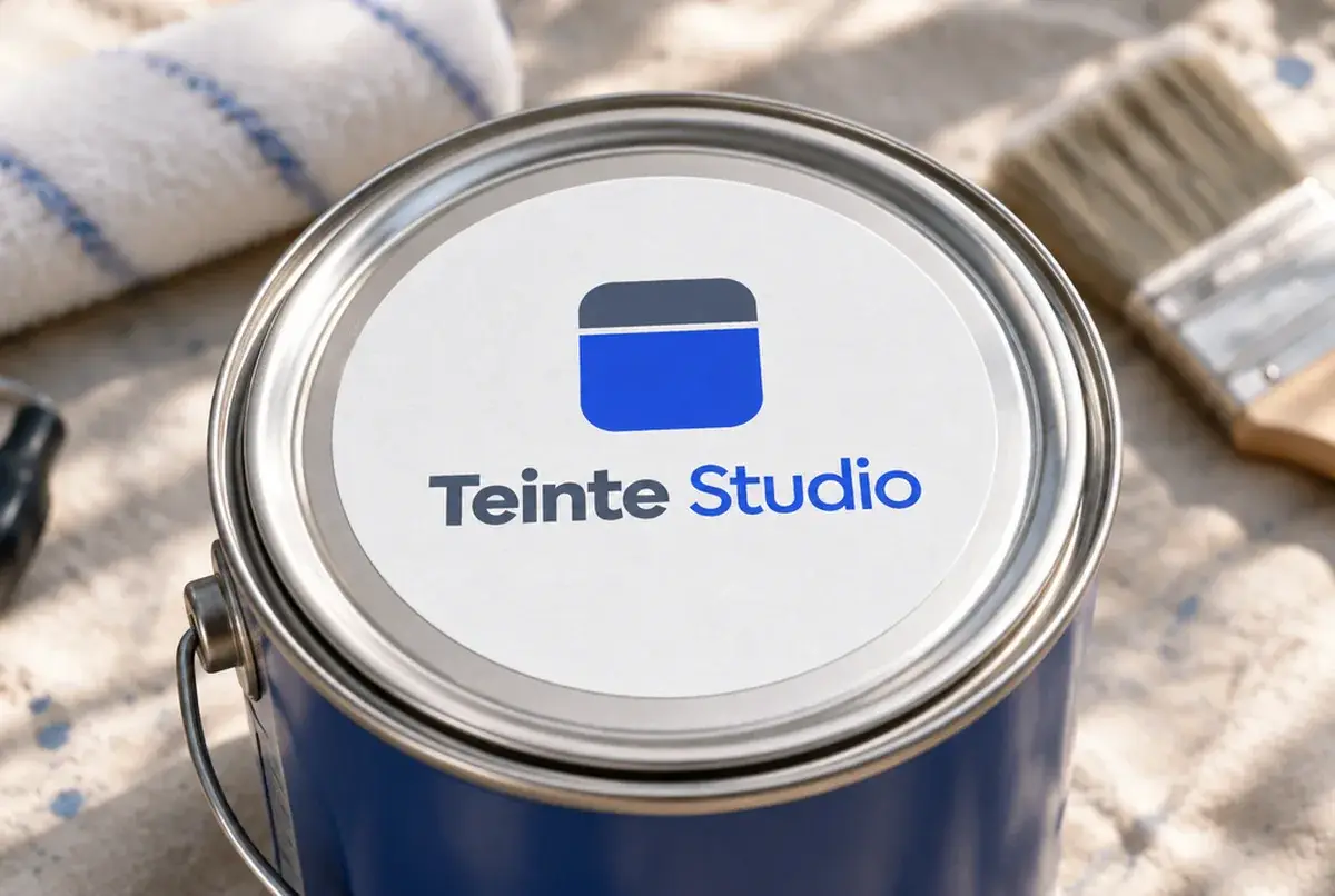 Logo de peintre en bâtiment pour peintre qui garantit un délai, sur site