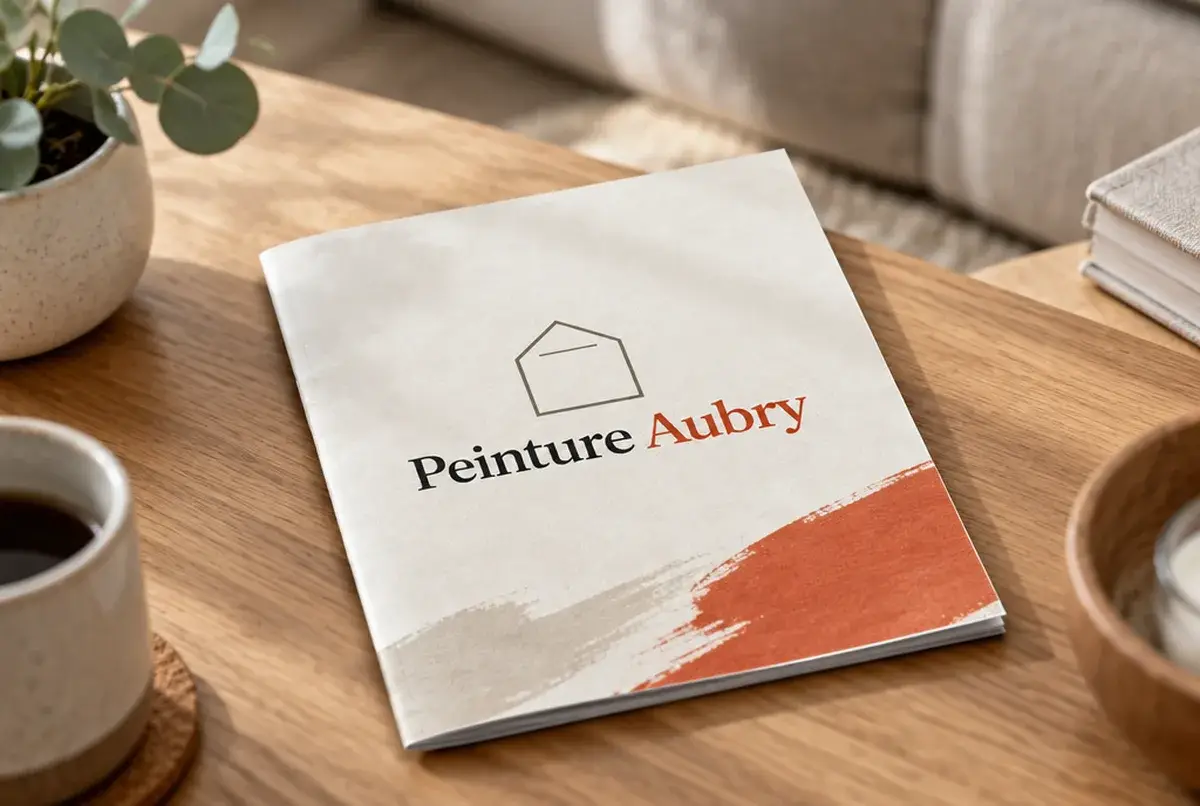 Logo de peintre en bâtiment pour maison fondée il y a cinquante ans, maisons de ville, sur devis