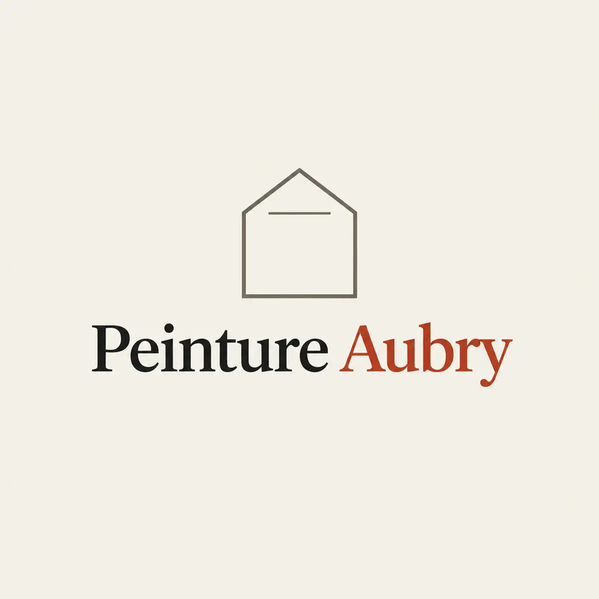 Logo de peintre en bâtiment pour maison fondée il y a cinquante ans, maisons de ville