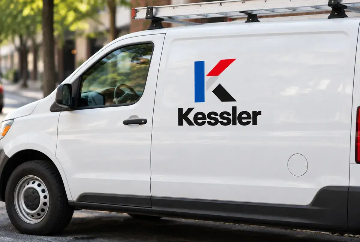 Logo de plombier pour entreprise structurée, exigeante, sur camion