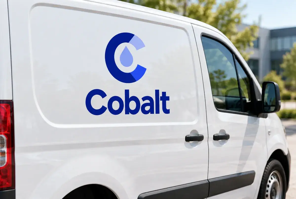 Logo de plombier pour entreprise qui veut une identité forte et simple, sur camion