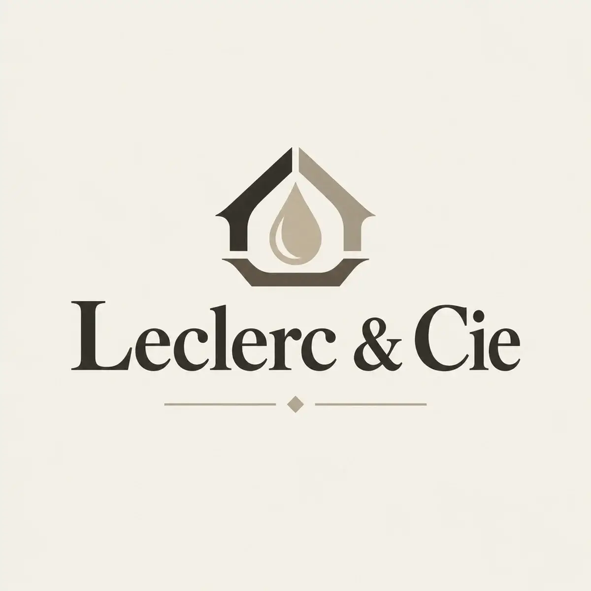 Logo de plombier pour maison ancienne, tradition artisanale