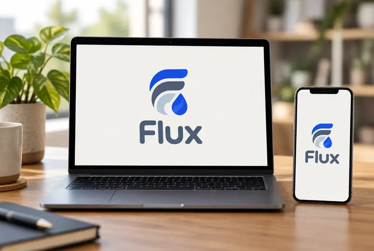 Logo de plombier pour entreprise moderne, à l'aise avec la technique, sur site