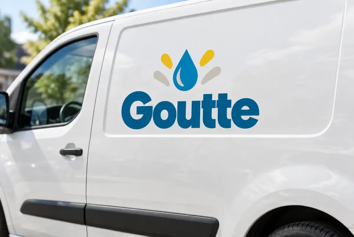 Logo de plombier pour entreprise qui veut qu'on la remarque, sur camion