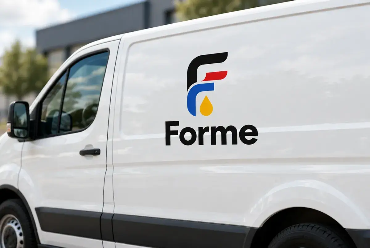 Logo de plombier pour plombier qui aime les choses fonctionnelles, sur camion