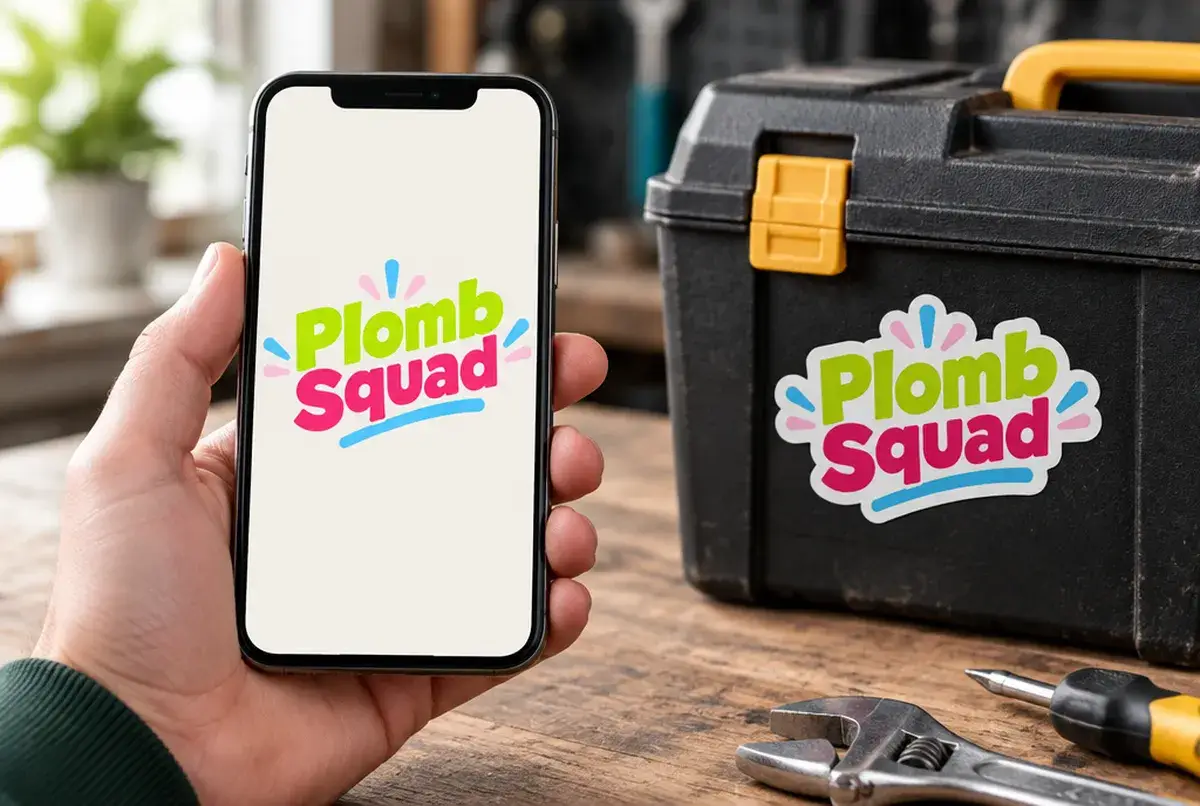 Logo de plombier pour équipe jeune et décalée, sur réseaux